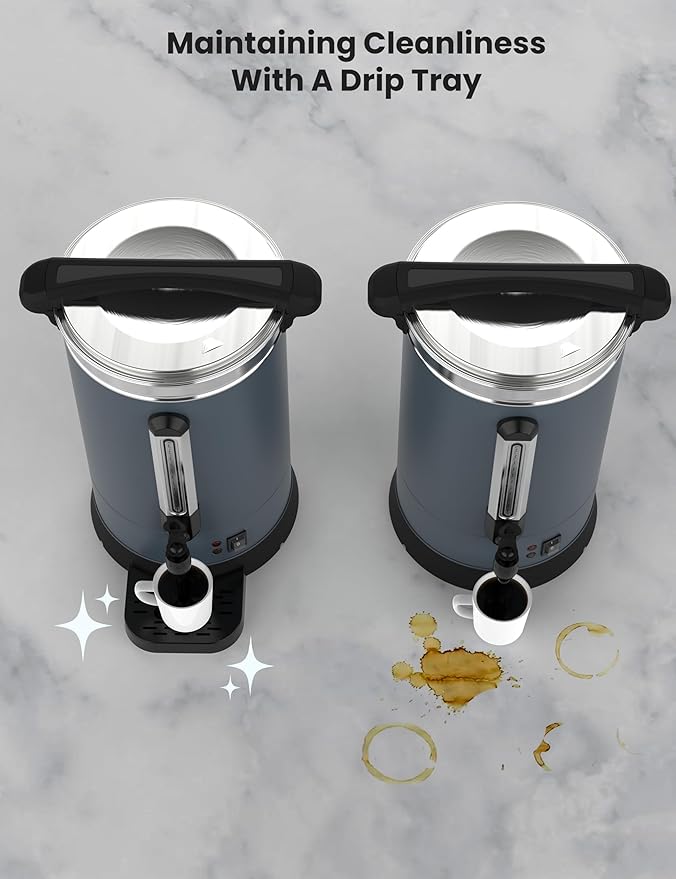 120 Cups Coffee Urn - 18l(4.8 Gallon) Large Coffee Maker,Commercial Coffee Maker - Stainless Steel, Double-Wall Insulated, Quick Brewing - Ideal for Large Events