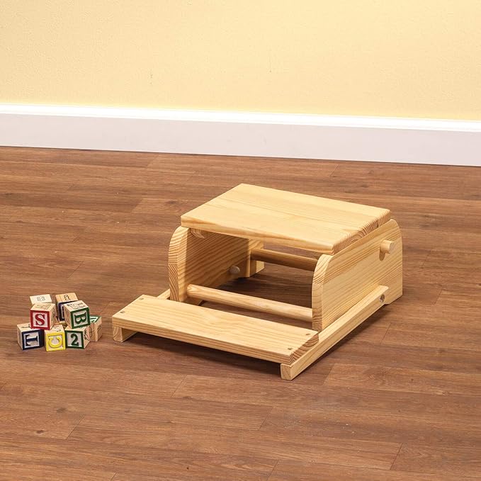 Custom 2-in-1 Children's Step Stool and Chair, Customized with Kid’s Name, Woodland Animals Design