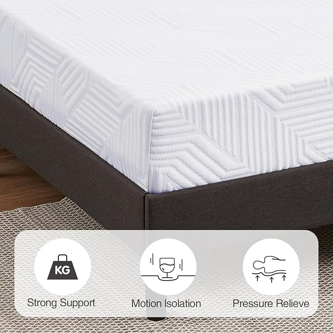 5 Inch Twin Mattress,Gel Memory Foam Mattress Twin Bed Mattress in a Box,Medium Firm Mattresses for Pressure Relief,Twin Size Mattress for Kids,Bunk Bed,CertiPUR-US Certified