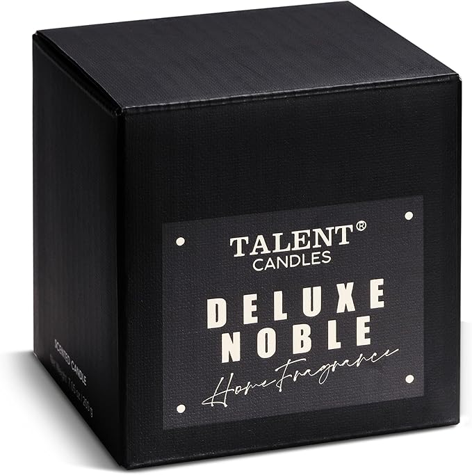 Deluxe Noble Scented Candles, Soy Candles for Home Scented, 7.05oz, Aromatherapy Candles with Lid, Teak Mahogany