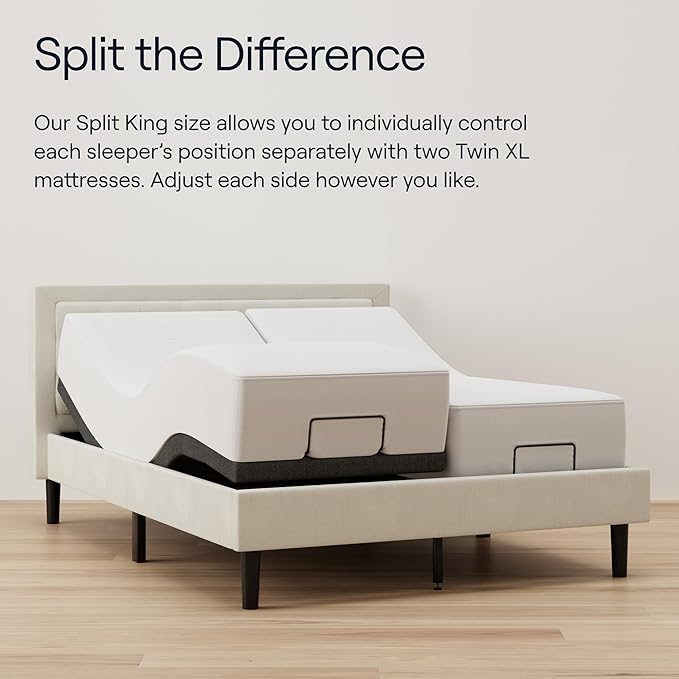 Nectar Full Adjustable Base & 12” Hybrid Mattress (New Version) - Head & Foot Incline - Medium Firm Memory Foam & Coils - Cooling Top Layer - 3 Massage Settings - 365-Night Trial & Forever Warranty