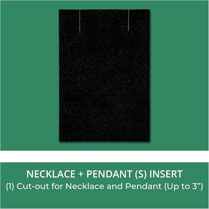 TheDisplayGuys - 24-Pack Cardboard Kraft Paper Jewelry Gift Boxes w. Velvet Padding - Necklace/Pendant - Matte Black - #32 (3.3" x 2.3" x 1.0")