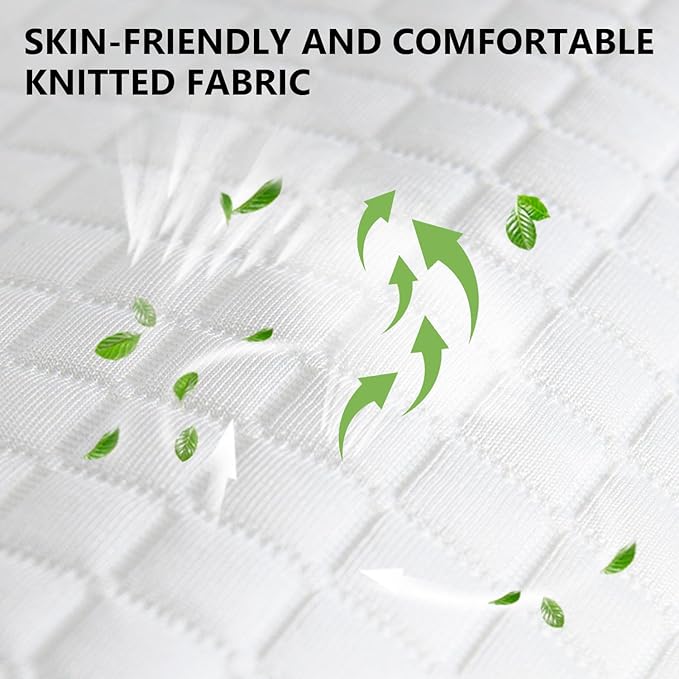 PayLessHere 6 Inch Gel Memory Foam Mattress Medium Firm Mattresses CertiPUR-US Certified Bed-in-a-Box Pressure Relieving California King Size,Fiberglass Free，White