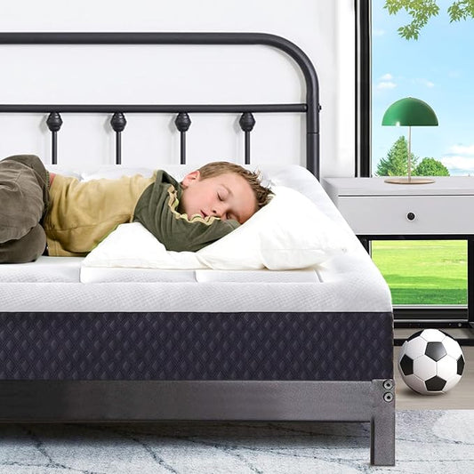 ONENICE 5 Inch Twin XL Mattress in a Box, Extra Long Twin Breathable Gel-Memory Foam Plus Removable Pillowtop Mattress for Pressure Relief, CertiPUR-US Certified Bed in a Box, Fiberglass-Free