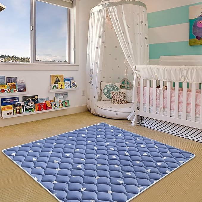 Premium Foam Baby Play Mat, 50x50 Playpen Mat, Thicken One-Piece Crawling Mat, Non-Slip Cushioned Baby Playmats for Infants, Babies, Toddlers, Play & Tummy Time