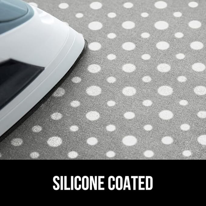 GORILLA GRIP Ironing Mat, Portable Iron Pad, Magnetic Cover and Padding for Top of Washer, Dryer, Tabletop, Countertop, Silicone Coating and Scorch Resistant, Travel Size 28 x 24 in, Dots