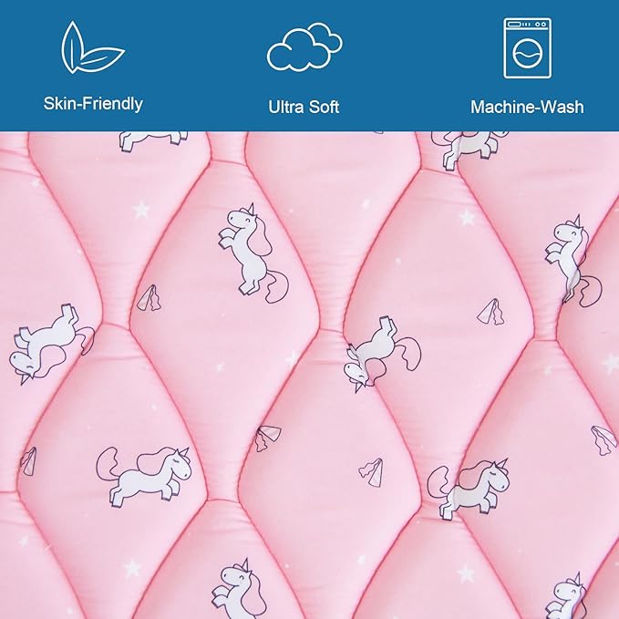 Premium Foam Baby Play Mat 50" X 50", Non-Slip Cushioned Play Mat for Babies & Toddlers, Easy Clean, Pink Print