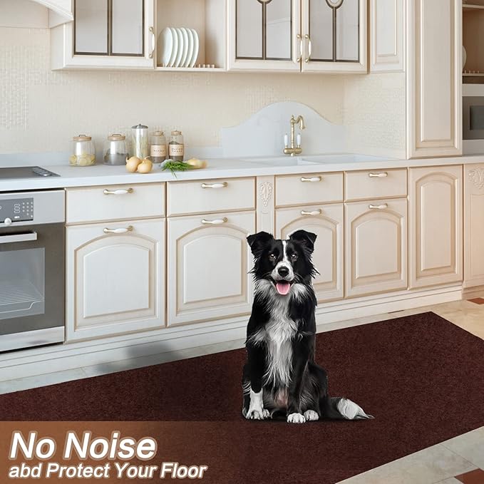 3' x 66' Runner Rugs with Rubber Backing, Indoor Outdoor Utility Carpet Runner Rugs, Chocolate Brown, Can Be Used as Aisle for The RV and Boat, Laundry Room and Balcony