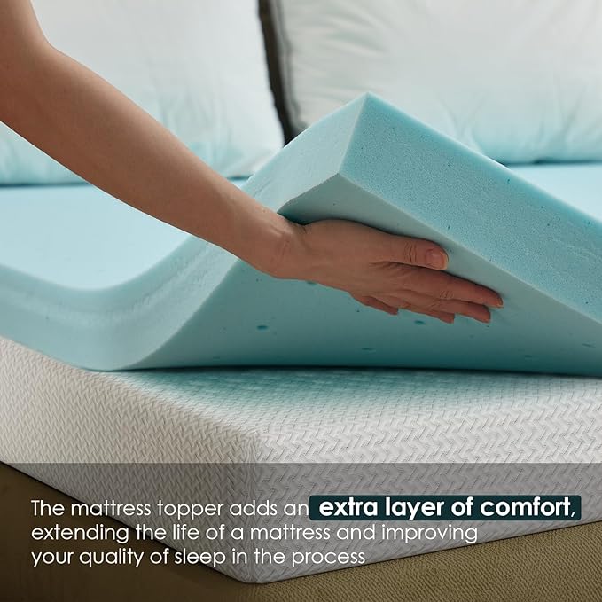 PayLessHere 6 inch Full Mattress Gel Memory Foam Mattress for Cool Sleep + 3 Inch Gel Memory Foam Topper Set,CertiPUR-US Certified (Full)