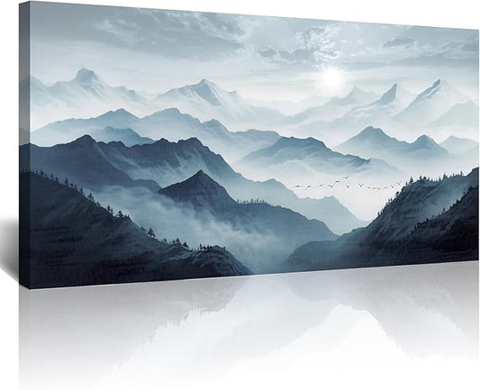 Lapremoly Canvas Wall Art For Living Room Large Wall Decorations For Office Bedroom Wall Decor Frame Pictures Artwork Home Decor Abstract Mountain Landscape Wall Painting Poster Hotel Decor 30"X60"