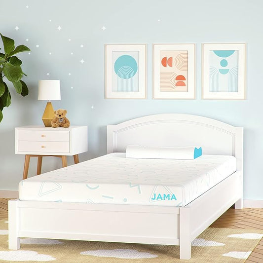 MLILY 5 Inch Full Mattress for Kids, Bunk Bed Mattress, Made in The USA of US Foam and Global Materials, CertiPUR-US Certified, Medium Firm Trundle Foam, Blue