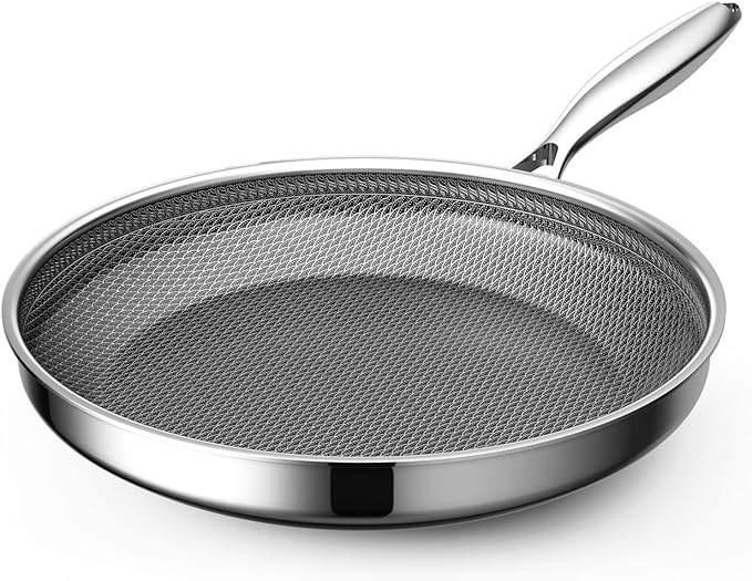 Non Stick Frying Pans,Hybrid Nonstick 10 Inch Frying Pan,Stay-Cool Handle,PFAS PFOA PTFE Free,Dishwasher-Friendly,Nonstick Frying Pan,Oven-Safe,Works on,Ceramic and Gas Cooktops