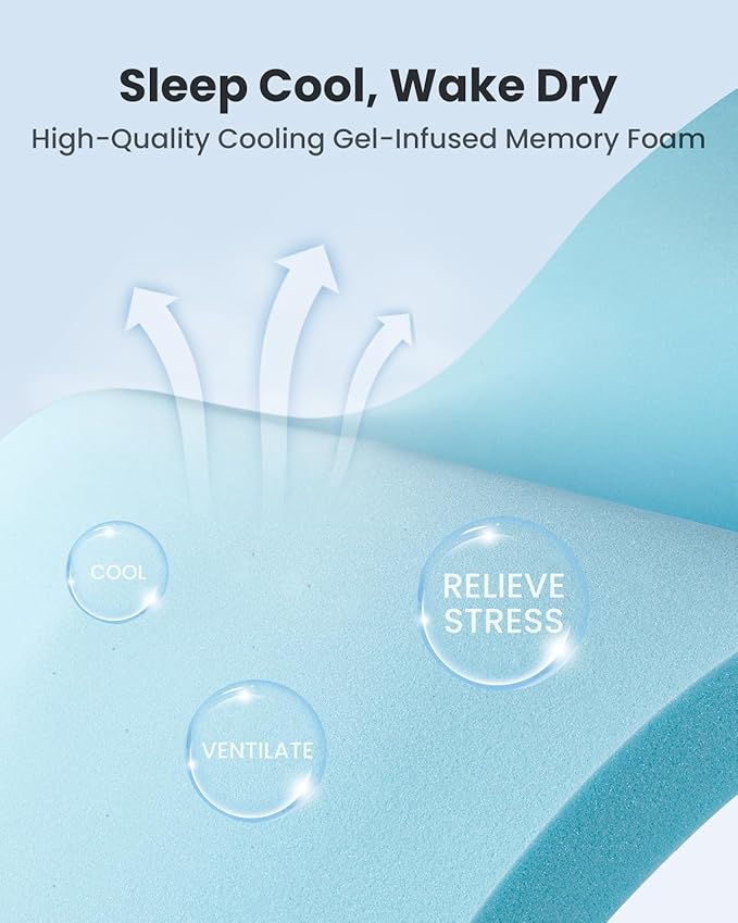 Dreamsmith Twin Mattress Topper - 4 Inch Cooling Gel Memory Foam Mattress Pad for Pressure Relief, Bed Topper with Removable Washable Soft Cover Non-Slip, CertiPUR-US & Oeko-Tex Certified
