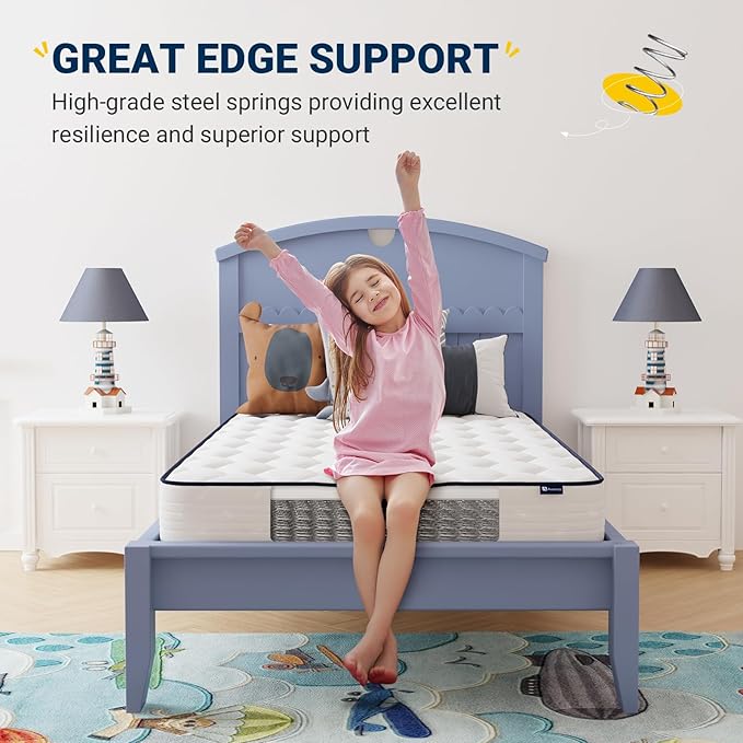 Avenco 6 Inch Full Mattress, Medium Soft, Breathable Fabric Cover & Adaptive Support, CertiPUR-US Certified, Full Size Mattress in Guest and Kids Bedroom