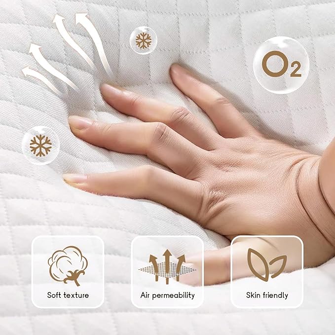 12 inch Queen Mattress in a Box - 12 Inch Memory Foam Mattress Queen Size - Hybrid Matress for Back Pain Relief - Medium Firm with Motion Isolation & Strong Edge Support