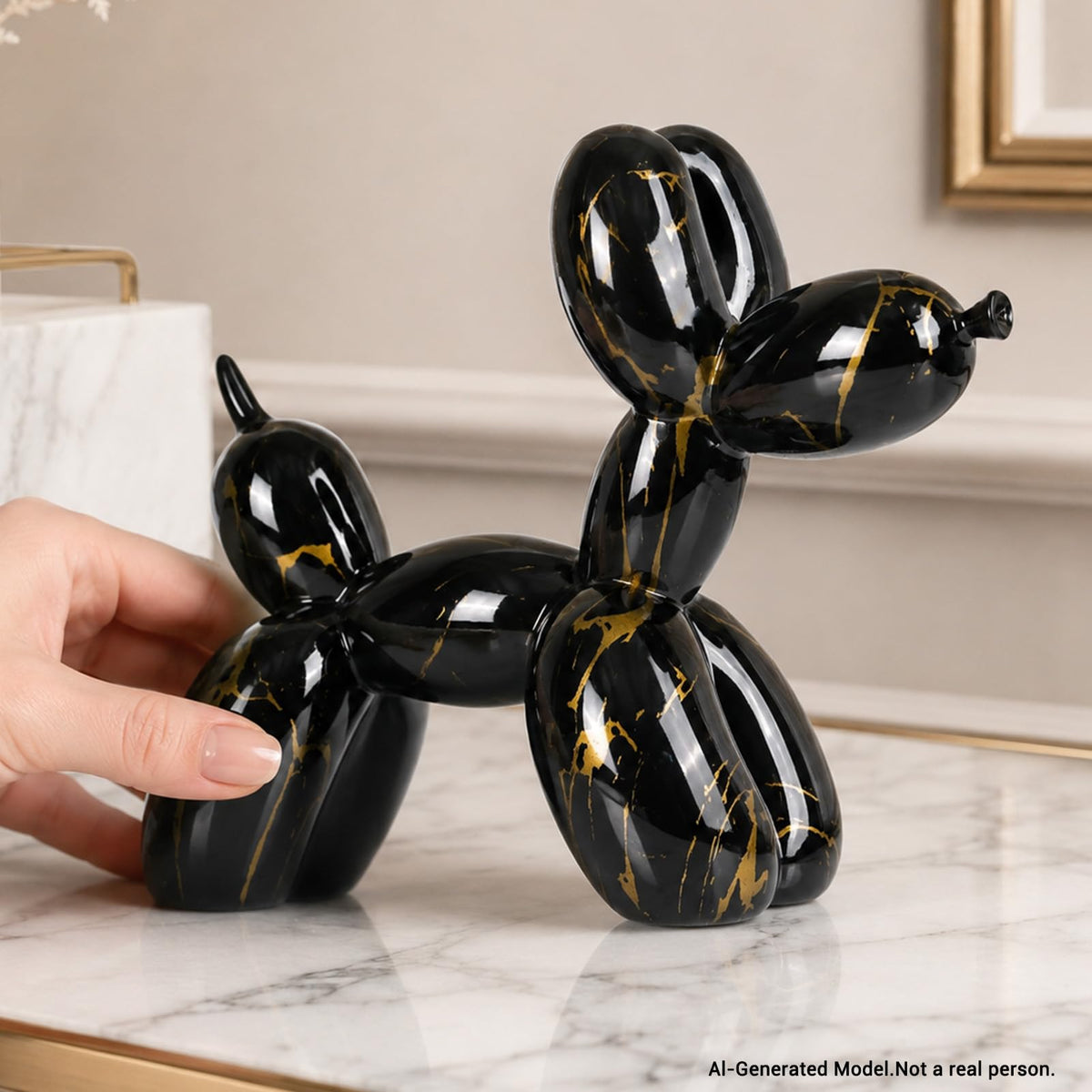 XIAOMAGG Creative Balloon Dog Sculpture Modern Home Decoration Trendy Animal Art Ornaments Collection Figurine Bedroom Living Room Office Desktop Resin Decors