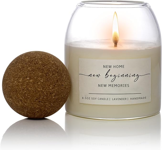 House Warming Gifts New Home，Housewarming Gifts, New Home Gift Ideas for Women Men Neighbor | Soy Wax, Long-Lasting 60-Hours, Lavender