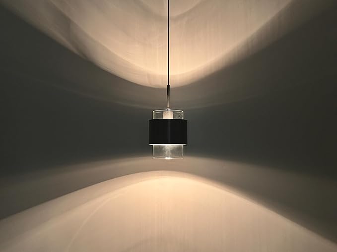 1 Light Hanging Kitchen Island Pendant Light 6" Drum Clear Glass Shade Indoor Pendant Ceiling Light Fixturess,Dark Gray Finish Modern Farmhouse Dinning Over Sink