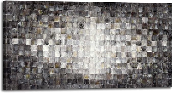 Inpraradiso Bedroom Abstract Wall Art Picture: Large Living Room Modern Hand Painted Textured Canvas Painting Contemporary Print Kitchen Horizontal Square Artwork for Home Office Decor