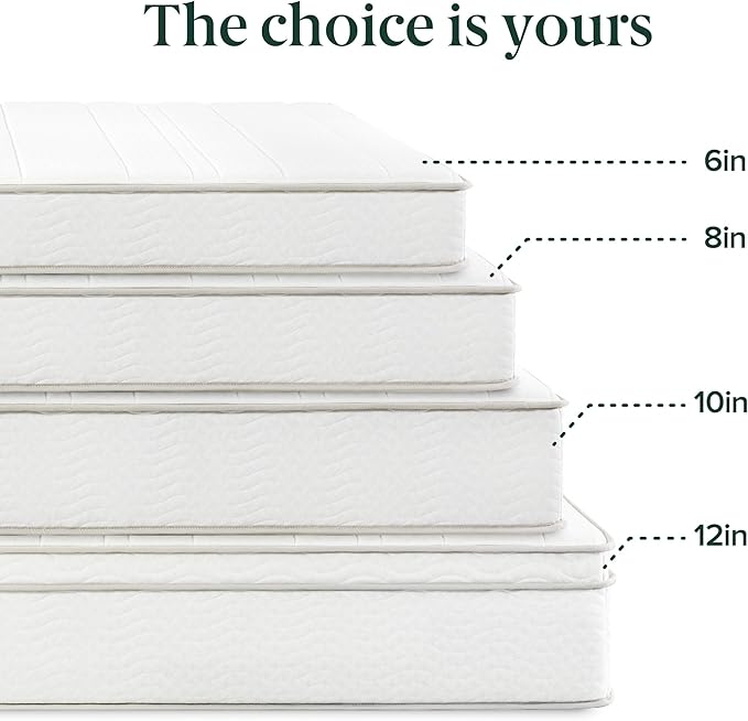 ZINUS 6 Inch Foam and Spring Hybrid Mattress [New Version], Twin XL, Fiberglass Free, Medium Firmness, Durable Support, Certified Safe Foams & Fabric, Mattress in A Box