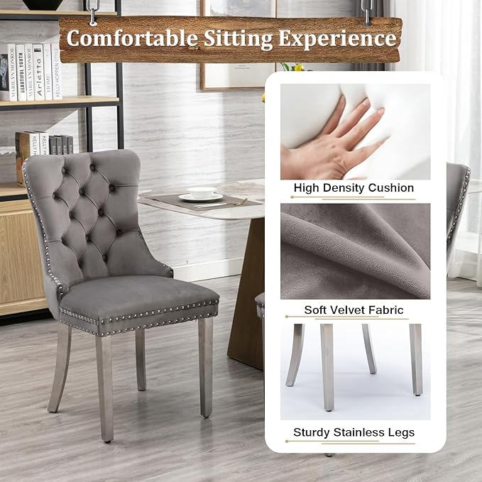 Goujxcy 7-Piece Extendable Dining Table Set for 6-8 People 63-78 Inch Kitchen Table Set with 6 Grey Upholstered Chairs Modern White Faux Marble Rectangular Dining Room Table Set for Kitchen Apartment