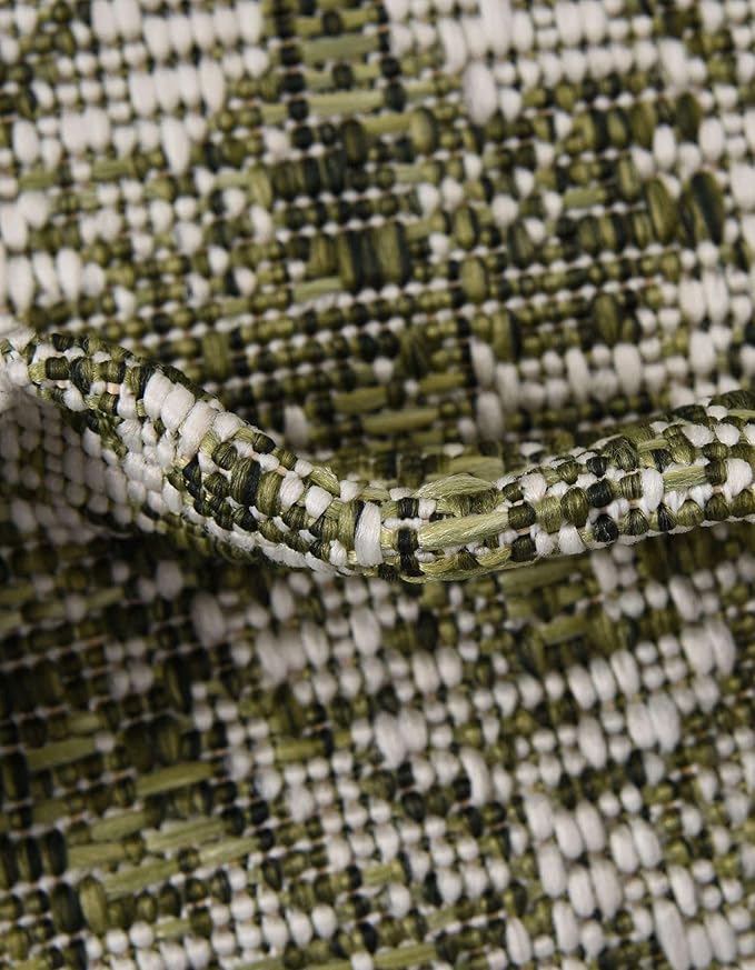 Unique Loom Outdoor Traditional Collection Area Rug - Valeria (13' Square Green/Light Green)