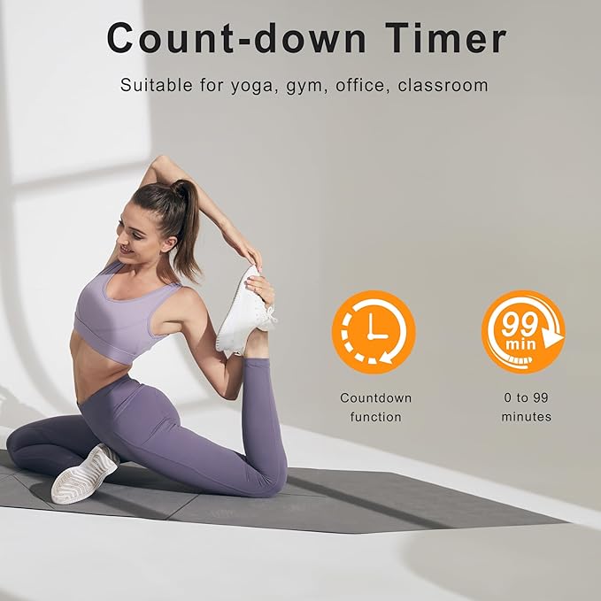 JALL 16" Large Digital Wall Mount Clock, Count Down Timer, Alarm, Big LED, 8 RGB Color, DST, Temperature for Living Room Classroom Desk, Xmas, Birthday Gift for Senior Mom Dad (White Shell, 16 inches)