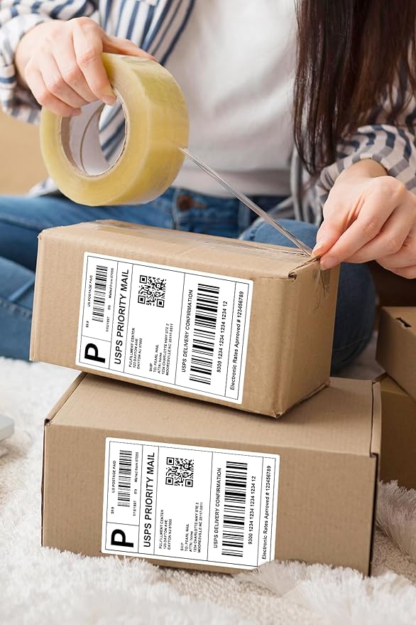 Bulk 4x6 Thermal Labels - 6000 Adhesive Labels | Smudge-Resistant & BPA-Free | Thermal Printer Compatible