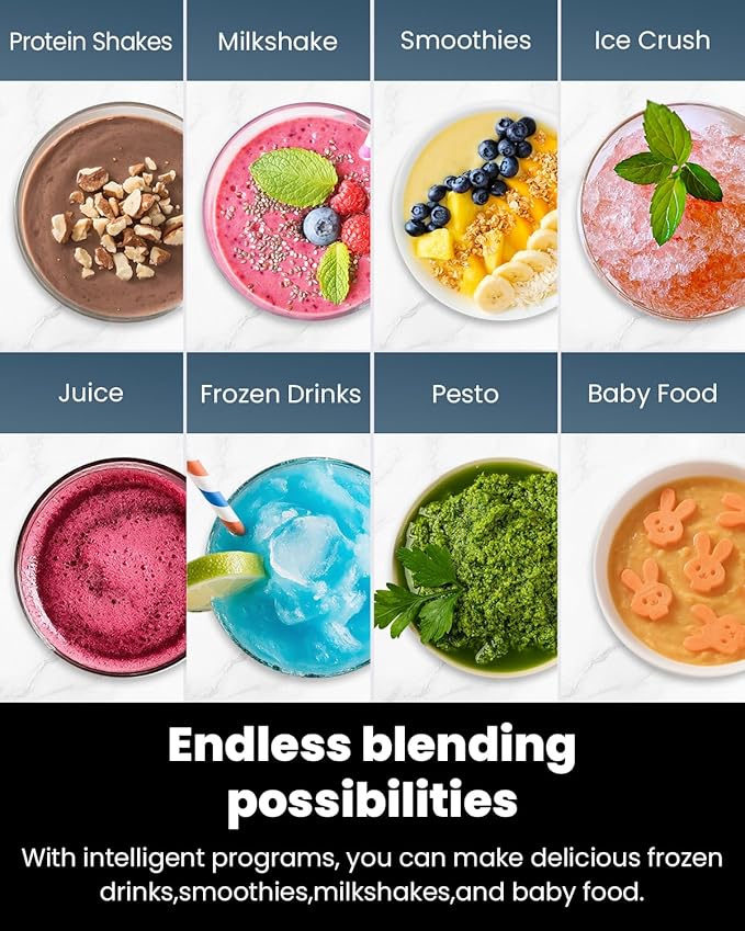 GDOR Blender for Smoothies, 25,000 RPM Personal Blender for Shakes and Smoothies with 2 * 24oz No-BPA To-Go Cups,Detachable 6-leaf Blade,Healthy Recipe,Black