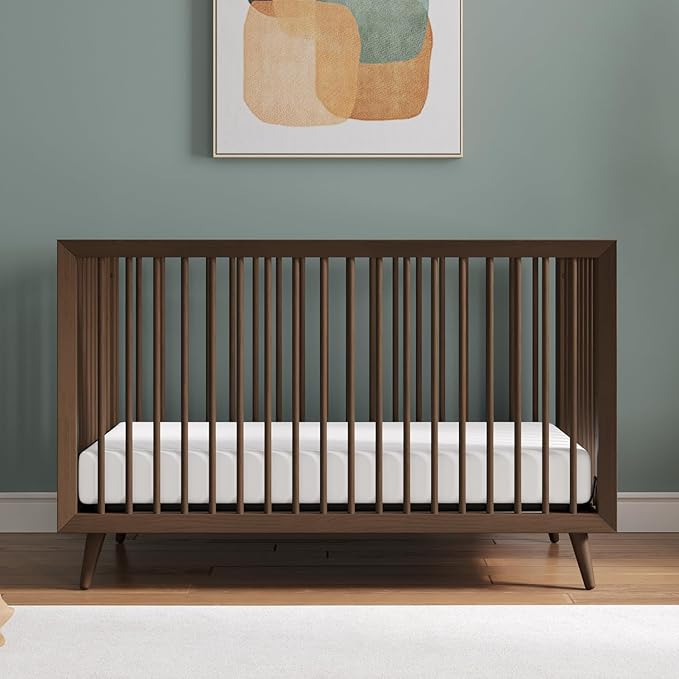 Child Craft Cranbrook 4-in-1 Convertible Crib, Baby Crib Converts to Day Bed, Toddler Bed and Full Size Bed, 3 Adjustable Mattress Positions, Non-Toxic, Baby Safe Finish (Toasted Chestnut)