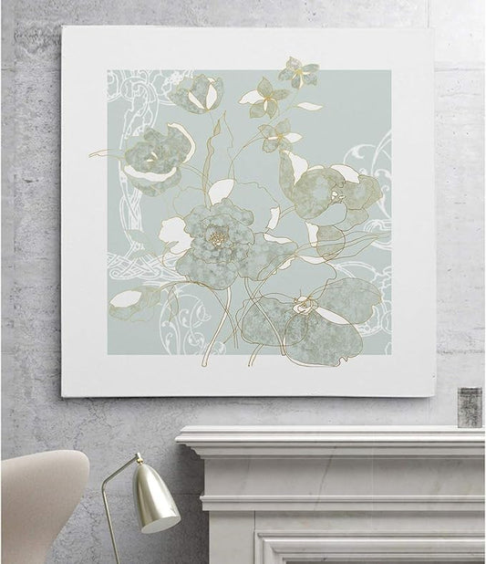 Wexford Home Filigree Floral II Gallery Wrapped Canvas Wall Art, 32x32,
