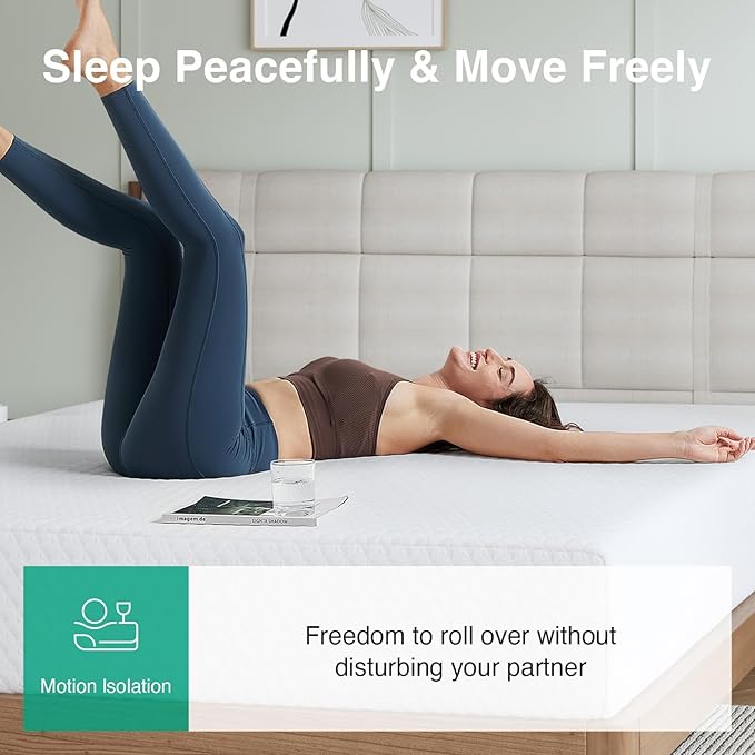 Novilla Queen Size Mattress, 10 Inch Queen Memory Foam Mattress with Breathable Comfort Foam & Removable Cover Mattresses in a Box for Cool Touch & Pressure Relief Meduim Firm