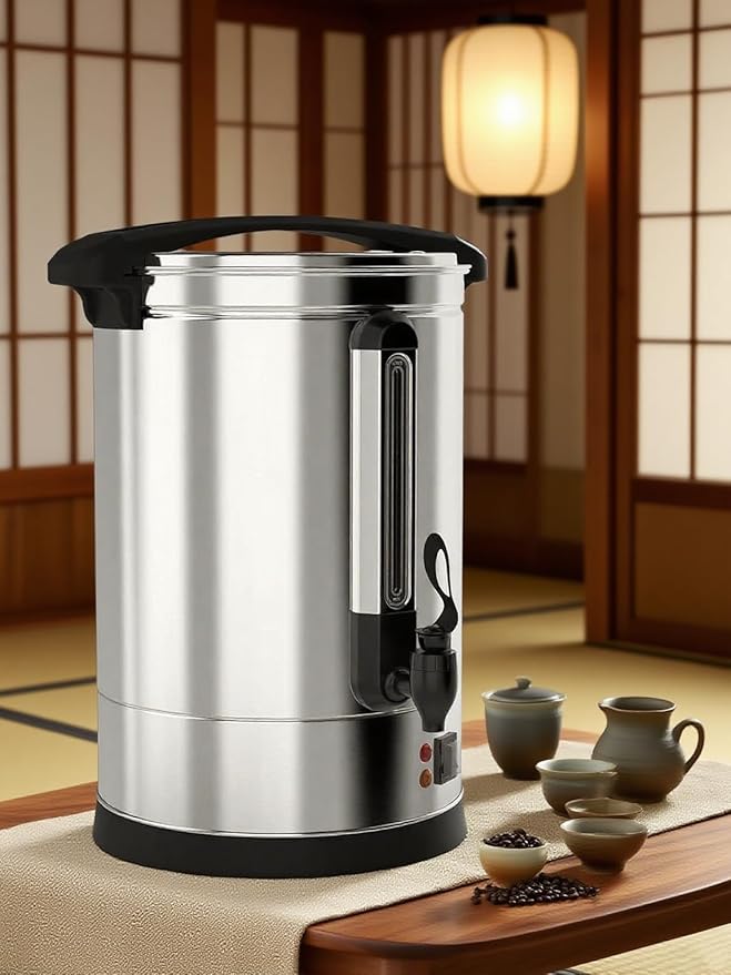 Coffee Urn 150 Cup,18L/4.8Gal Commercial Coffee Maker for Party Buffet Catering, Stainless Steel Large Hot Coffee Dispenser,Hot Beverage Dispenser,Hot Water Urn