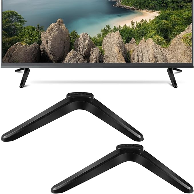 HOMSFOU 2 Pcs Universal TV Stand, TV Stand Mount, Base Table Stand, Universal Tabletop, Tv Mount Stands with Screws