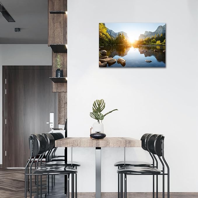 SKASNFAI Canvas Wall Art Utah National Parks Yosemite Canvas Print Landscape Painting Artwork Framed Home Decor Nature Poster for Bedroom Ready to Hang(24x36 inch)