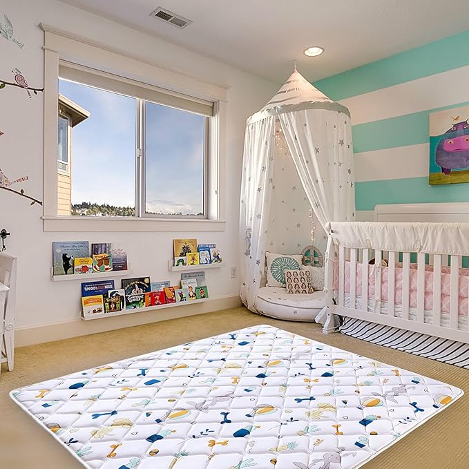 Lilyvibebearhappy Premium Foam Baby Play Mat 79" X 71", Extra Large Soft Thicker Activity Playmats for Babies, Toddlers, Infants, Play & Tummy Time, Foldable & Machine Washable Baby Crawling Mat