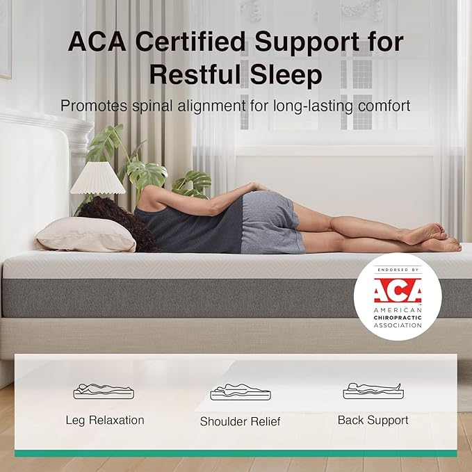Novilla 10 Inch Twin XL Mattress, Gel Memory Foam Mattress Twin XL Size in a Box with Comfort Foam for Back Pain Relief & Body Support & Cool Night Sleep, CertiPUR-US Certified
