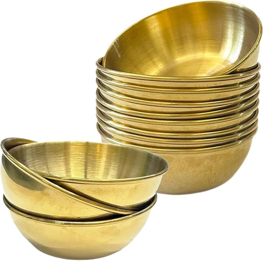 10 Pcs DIY Face Mask Mixing Bowl,3.23" Stainless Steel Esthetician Facial Mask Bowl Skin Care Mixing Tool for Salad Cereal Fruit Appetizer Snack Soup Dipping