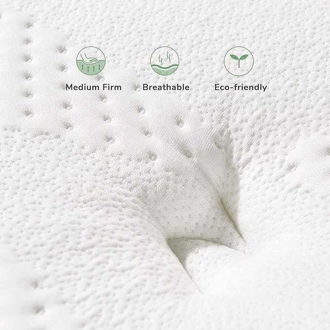 Novilla Queen Size Mattress, 10 Inch Hybrid Pillow Top Queen Mattress in a Box with Gel Memory Foam & Individually Wrapped Pocket Coils Innerspring for a Cozy & Peaceful Sleep