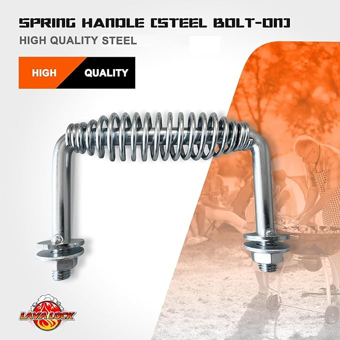 LavaLock 5-3/8" Spring Handle with 1/2" Rod (Spring Handle (Steel Bolt-On))