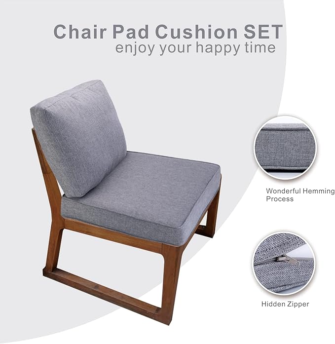 JMGBird Patio Chair Cushion Set, Outdoor Seat Cushion 24"x24" Patio Cushions for Outdoor Furniture