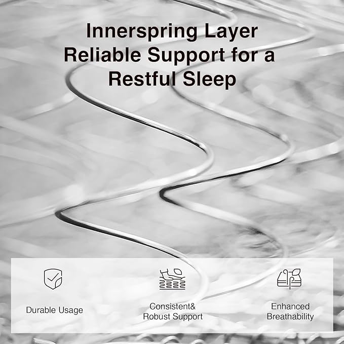 Novilla Twin XL Mattress, 6 Inch Twin XL Hybrid Mattress in a Box with Bonnell Spring & Gel Memory Foam for Pain Relief & Spine Support & Cooling Night Sleep, CertiPUR-US Certified Kids Mattresses