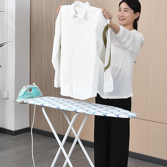 Ironing Board Full Size with 4 Layered Cover & Pad, Foldable Ironing Board Extended Outside Height Adjustable up to 36" Features, 4 Steel Legs, for Home Laundry Room (42 * 12