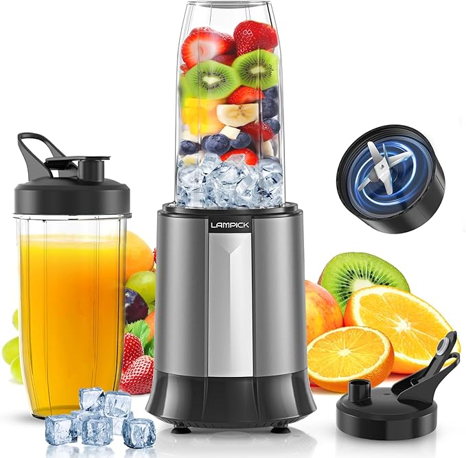 Smoothie Blender, 1300W Personal Blender for Smoothies, Shakes and Nutrient Extractions with 2pcs BPA-Free 27oz Portable To-Go Bottles
