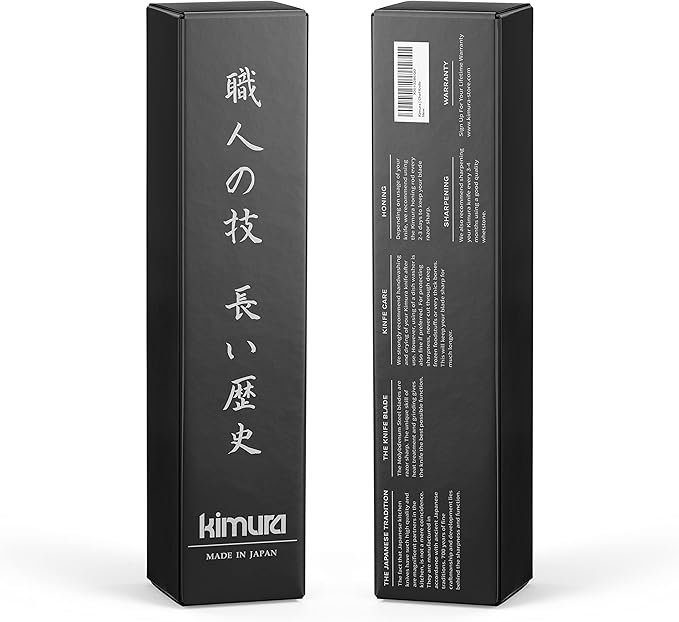 Kimura Sushi Knife, [Made in Japan], 8 inch Professional Chef Knife, Ultra Sharp High Carbon Molybdenum Stainless Steel Kitchen Knives, Chefs Knives with Ergonomic Handle - Japanese Sashimi