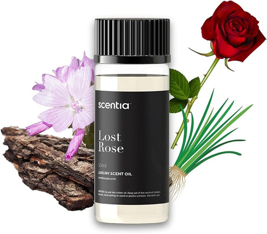Hotel Diffuser Oil Inspired by Fairmont Hotel - 50 mL 1.69 fl oz -Essential Oil Blend Rose, Oud Wood & Clove Notes for Aromatherapy Diffusers Date Night, Romance Night Gift - Lost Rose