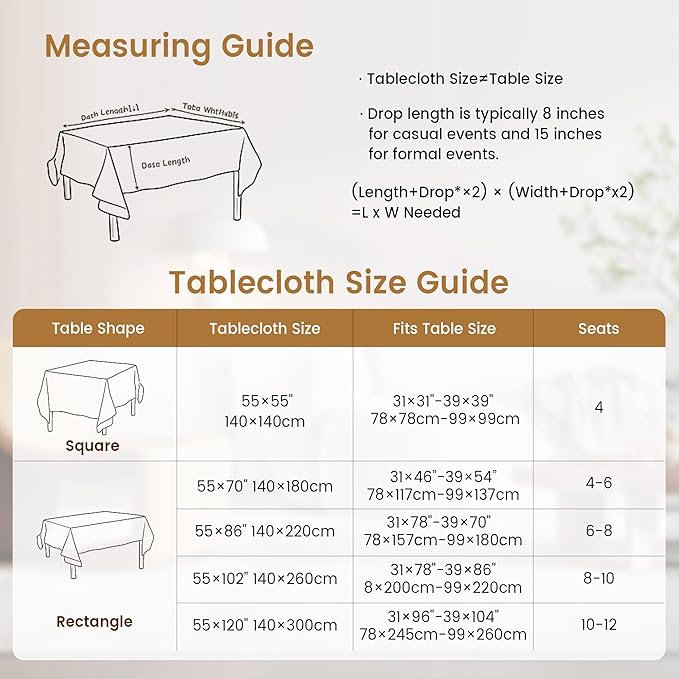 puredown® Plaid Square Tablecloth, Waterproof Cotton Linen Tablecloth with Tassel, Rustic Farmhouse Table Cloths for Kitchen Dining Outdoor, 55"x55",4 Seats, Gray