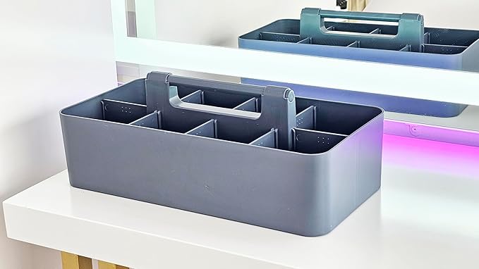 '-Large Carry Caddy Bin Basket Portable Office Desk Storage DIY- MADE IN USA (Orion Gray)