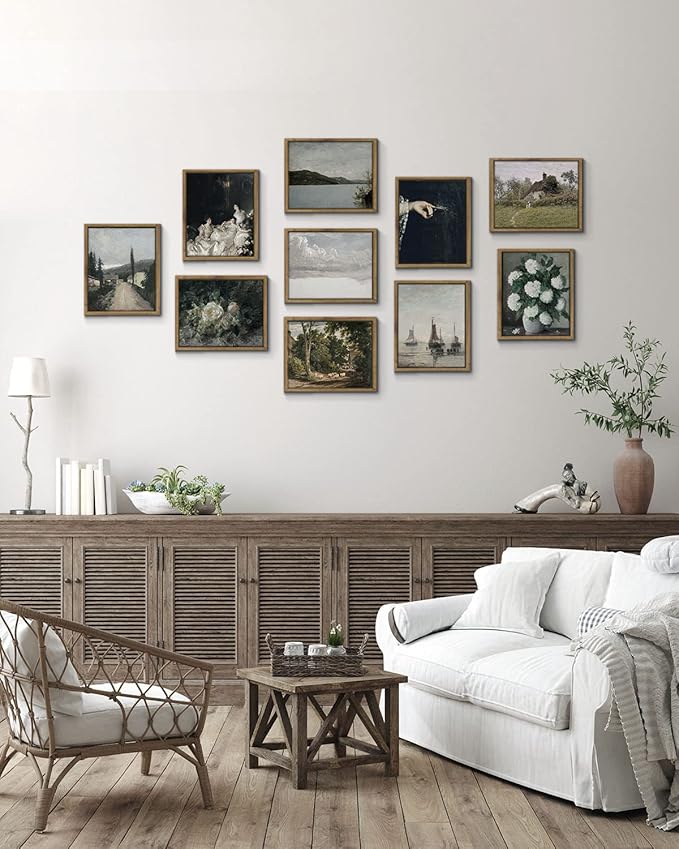 InSimSea Framed Wall Art for Living Room Decor Classical Oil Painting A Bouquet of Roses Canvas Prints Wall Decorations Office Farmhouse Bathroom Decor 8x10in