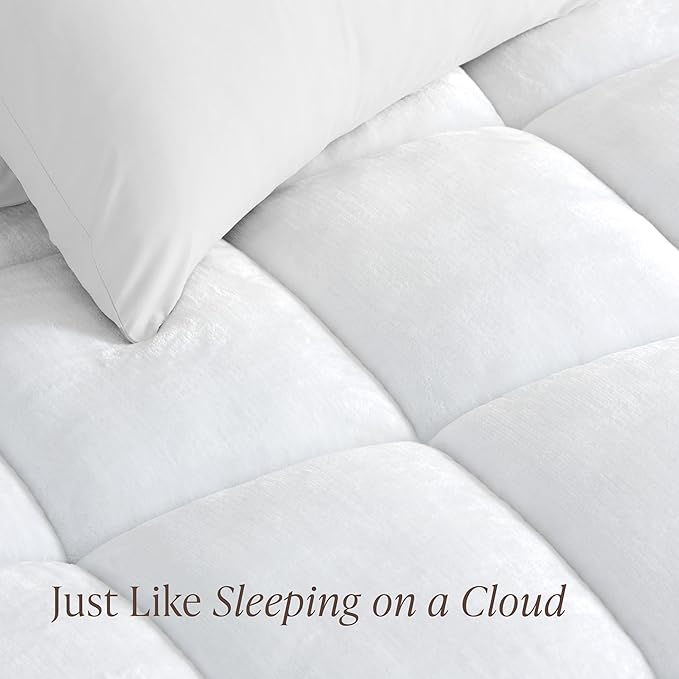 Bare Home Split Head Flex King Microplush Mattress Topper - Pillow Top Reversible - Dual Sided All-Season - 8" to 24" Deep Pocket - Soft Fitted Cover - Plush Mattress Pad (Split Head Flex King)